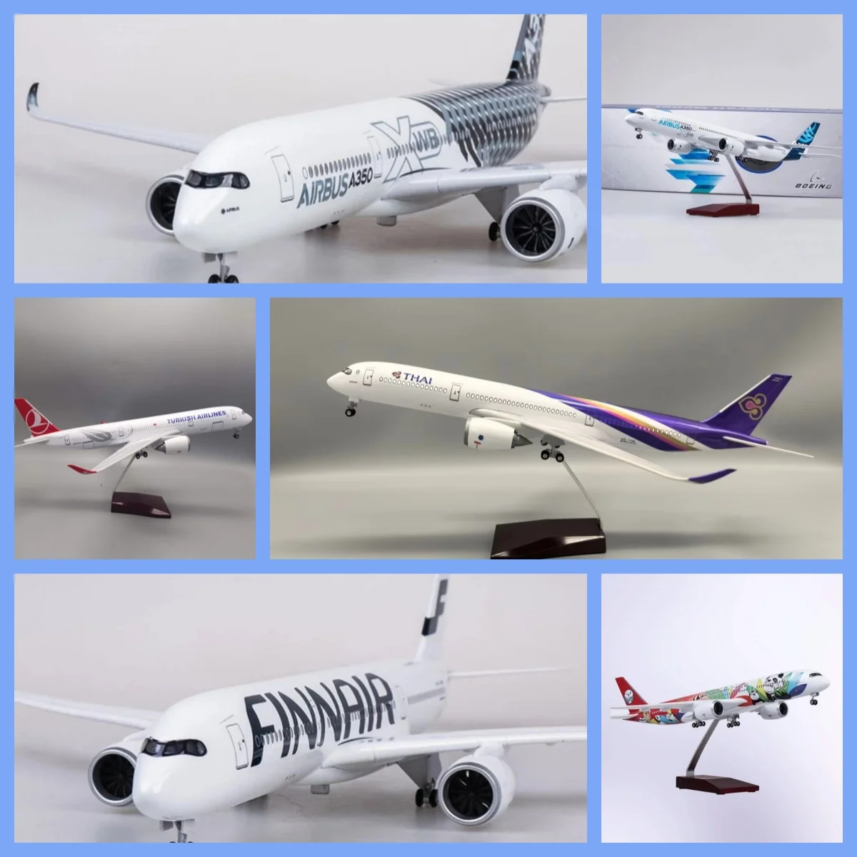 

A350 Series Model Aircraft Home Decor items 47CM Scale Model Plane with Stand for Aviation Enthusiasts Gifts or Decorations