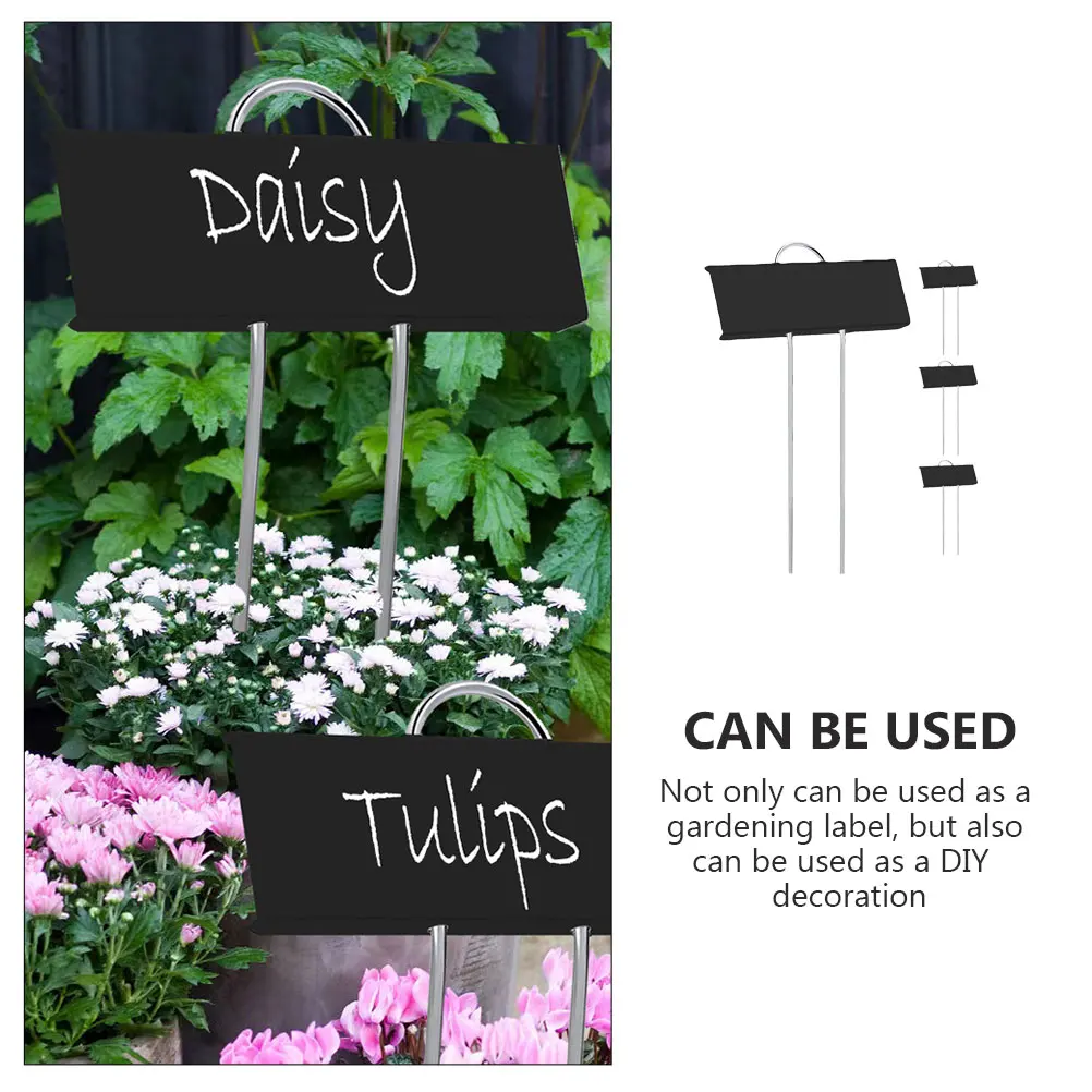 

4pcs Metal Labels 30cm Black Easy Insert Durable Plant Name Tags Garden Markers Vegetable Tags For Flower Shop