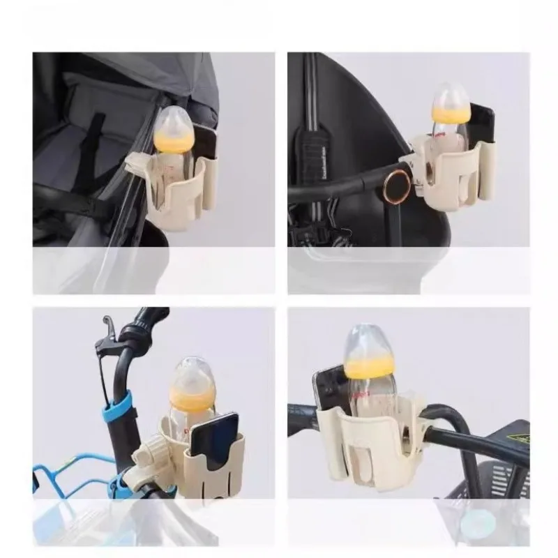 Universal Stroller Cup Holder Phone Mount 2 in 1 Handlebar Organizer Basket with Adapter for Bike Tricycle Accessories