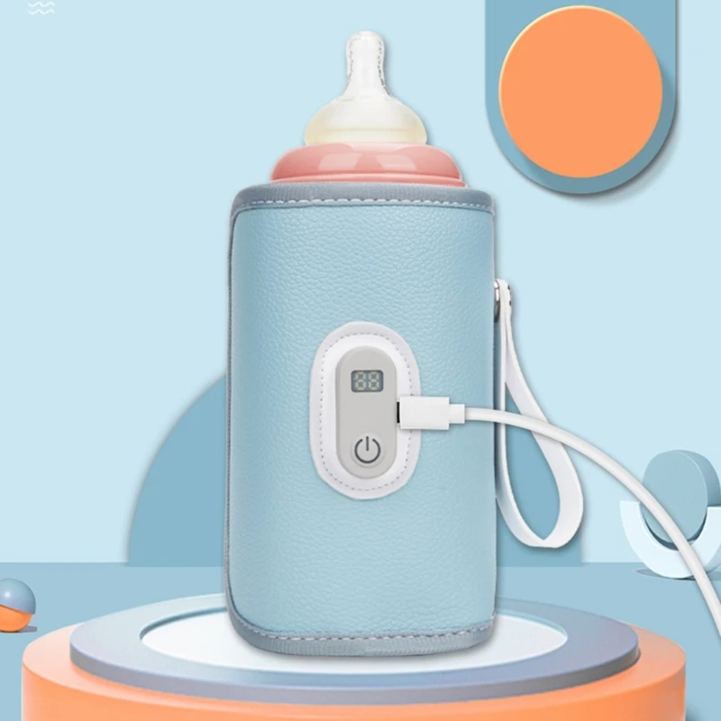 Baby Feeding Bottle Sleeve with Digital Display, Portable Milk Bottle Warmer Multifunctional Constant Temperature Sleeve A2UB