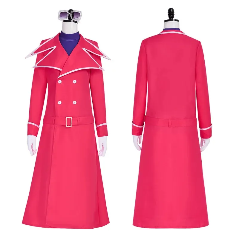 

Valentina Cosplay Uniform Clothing Cartoon Despicable Coat Gloves Belt Glasses Adult Costume Outfits Halloween Fancy Party Suit