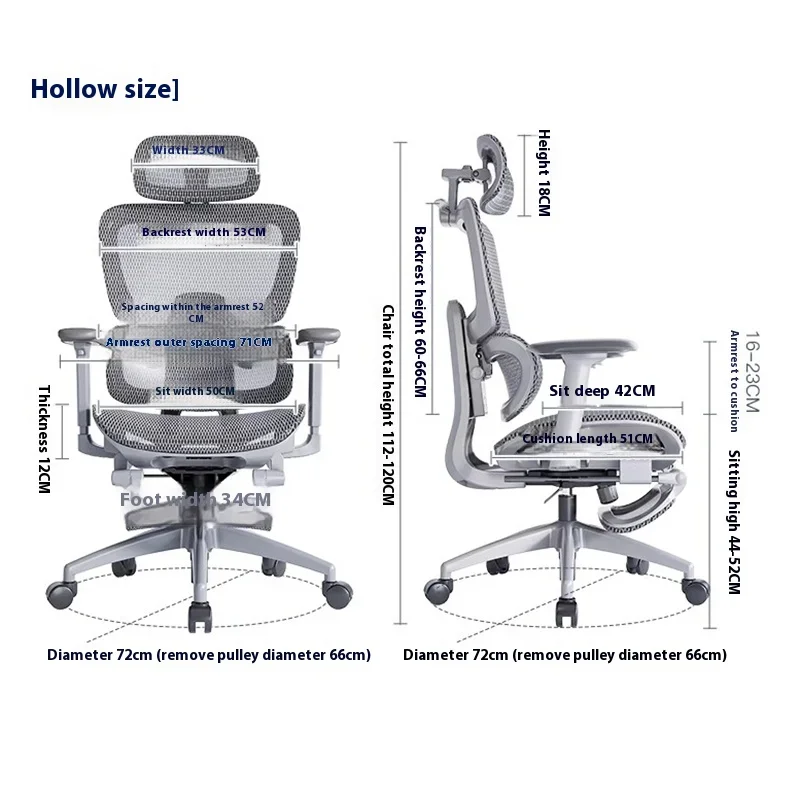 شبكة مريحة كرسي قوس القدم الراحة مقعد عمق تعديل الكراسي مسند الرأس مريح Sedia Ergonomica أثاث المكاتب
