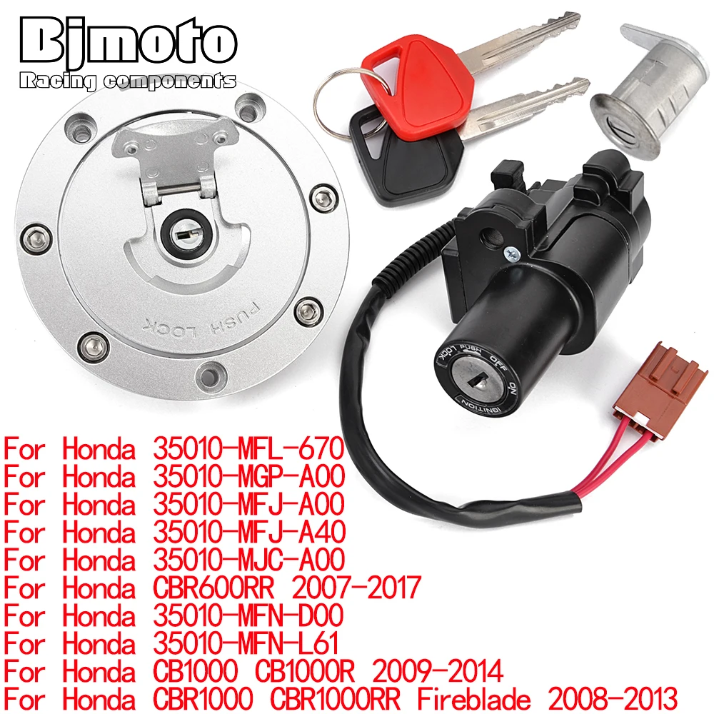 

CBR 1000 RR Fuel Gas Cap Ignition Switch Seat Lock with Key Kit For Honda CBR1000 CBR1000RR Fireblade 35010-MEL-670 2008-2013