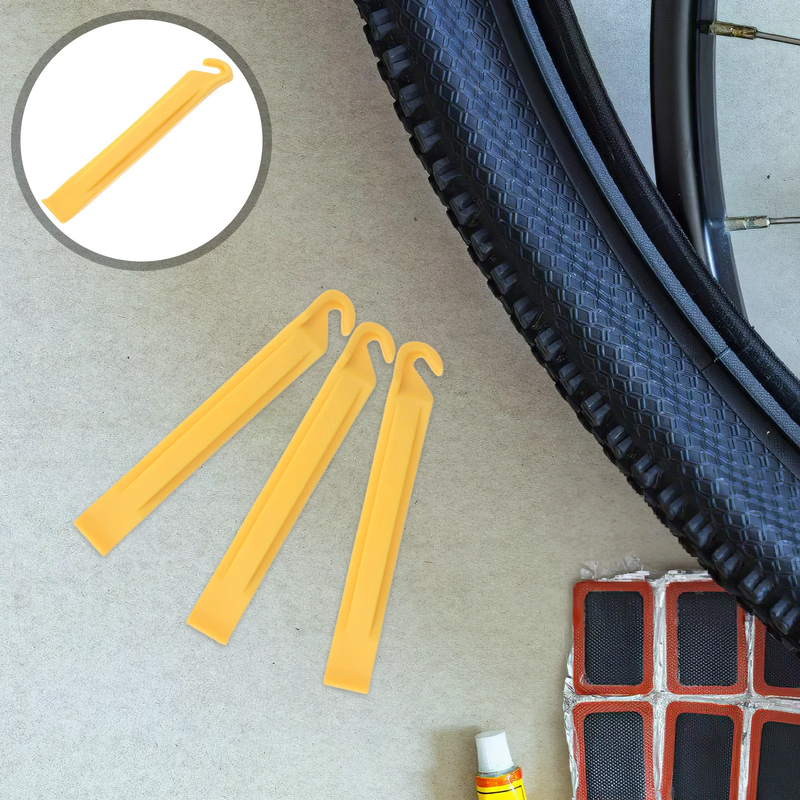 

10pcs Bicycle Tire Repair Tools Heavy Duty Portable Levers For Quick Removal Mountain Road Bike Maintenance Yellow Tire Changing