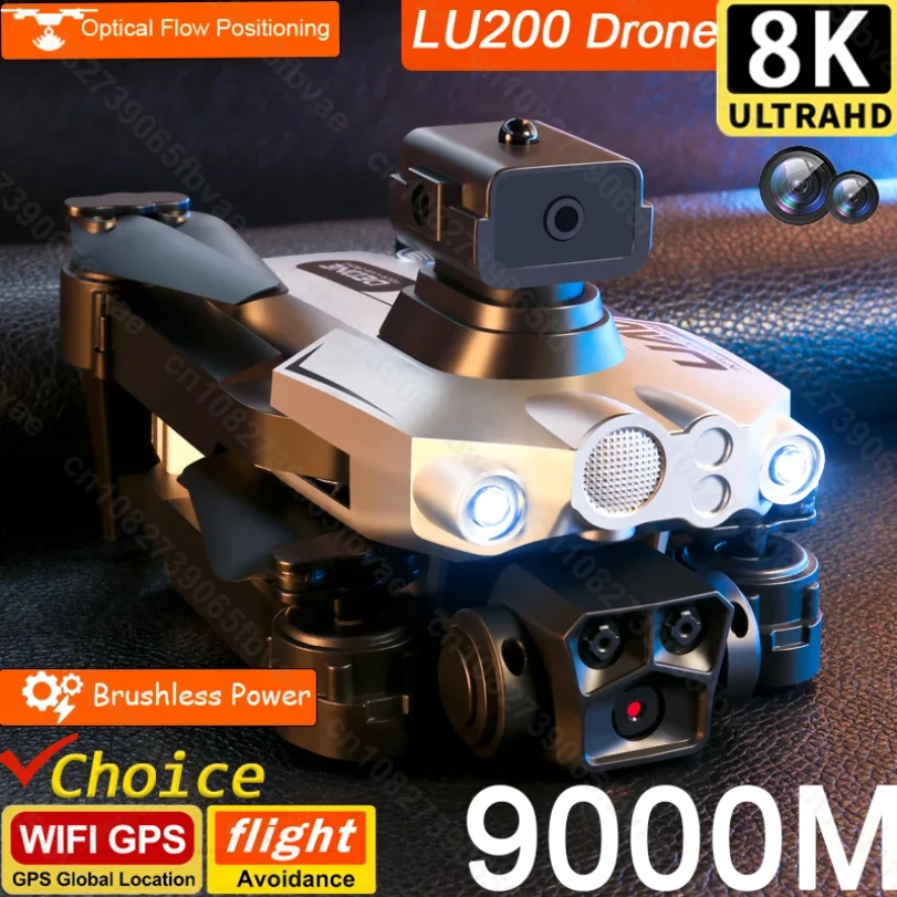 

LU200 Drone 8K GPS Professional HD Aerial Photography Triple-Camera WIFI Omnidirectional Obstacle Avoidance Drone 10000M