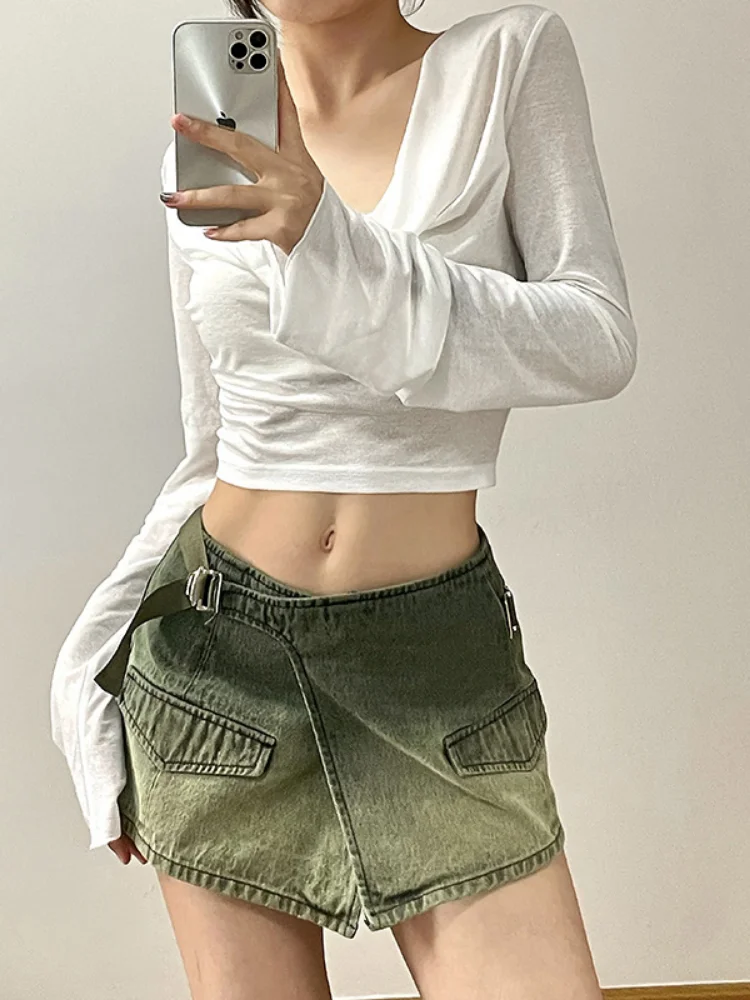 Simple Light Loose Casual Sexy All-Match Personalized Cool Breathable Thin Women\'S Summer Hooded Sunscreen Short Top
