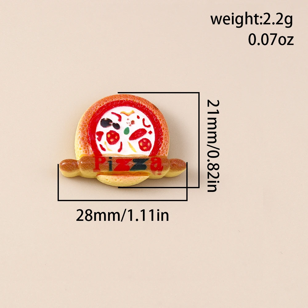 Leslie 15 Stücke Neue Nette Simulation Lebensmittel Harz Brot Kuchen Pizza Wein Hummer Flache Rückseite Cabochon Für DIY Telefon Fall Nail art Handwerk – Detail 1