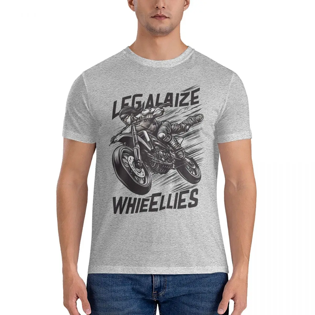 Легализующая Мужская футболка Wheelies, веселые футболки Motolife, футболки с коротким рукавом и круглым вырезом, летние топы из чистого хлопка