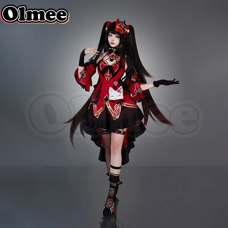 [Olmee] In Stock Sparkle Fictional Fictitious Game Collab Cosplay Costume Honkai Star Rail 3 rd Hanabi Set Wig Halloween Xmas