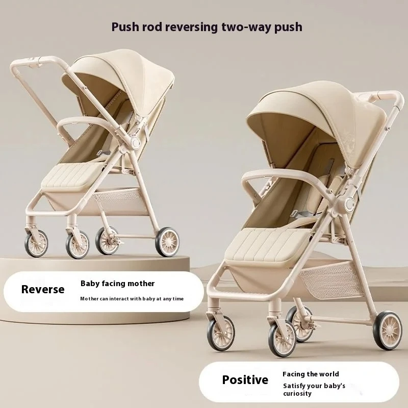 

Lightweight Reversible Baby Stroller Compact Foldable Travel Stroller for Toddler Infant Reclining Seat Easy to Carry