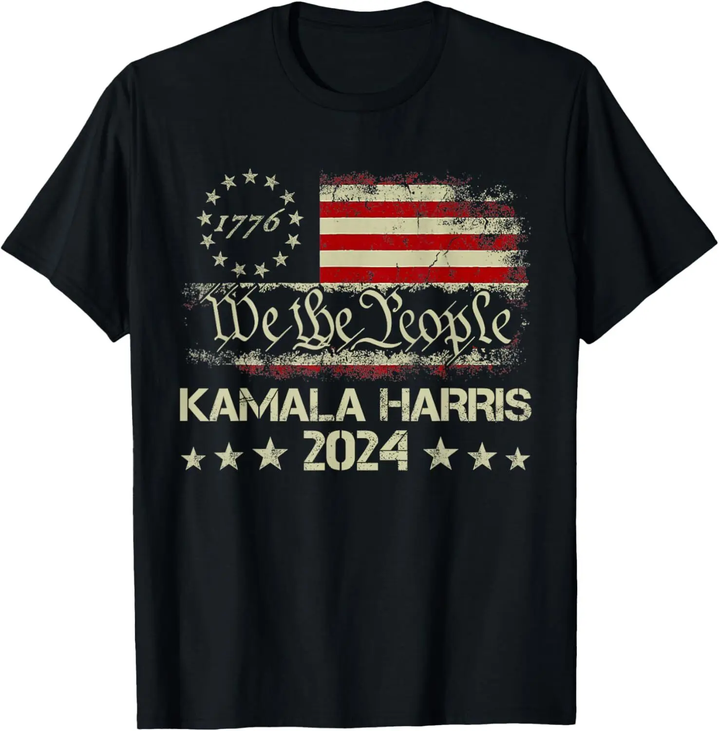 American Flag Kamala Harris 2024 For President Election T-Shirt