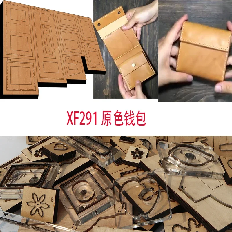 

Handmade Wooden Coin Purse Wallet Knife Die Leather Craft Punch Hand Tool Cut Knife Mould XF291 Leather Craft Tools