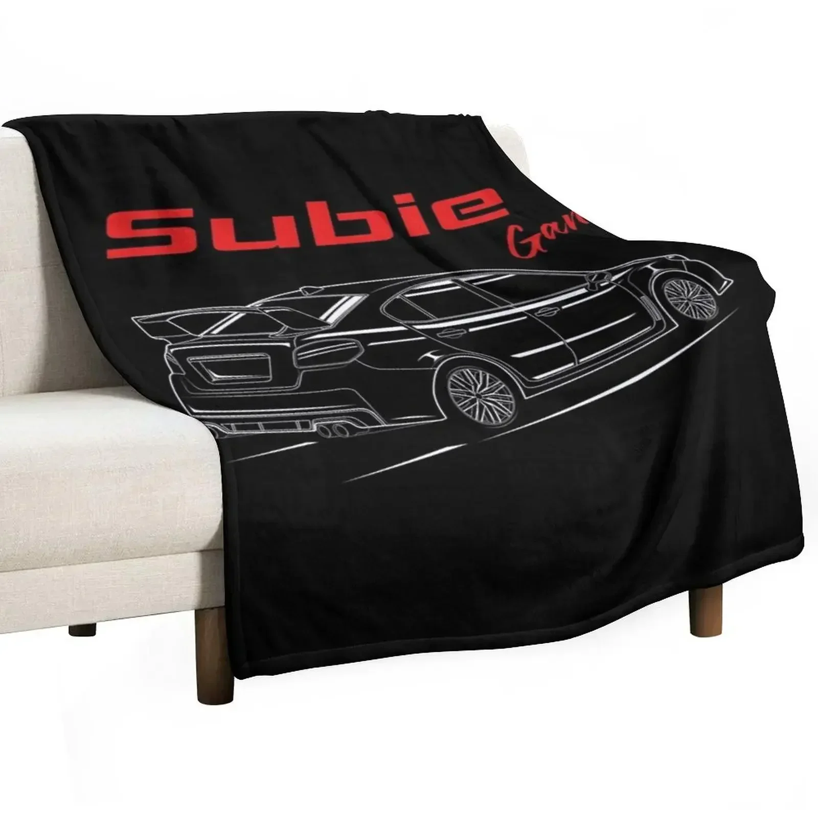 Subie gang back Text line ( white print ) Throw Blanket Baby Luxury Brand Blankets