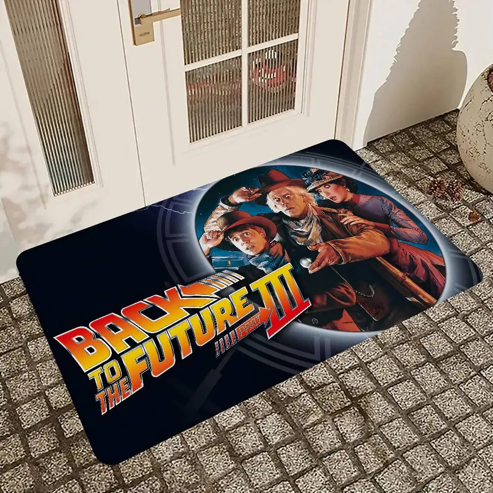 Movie B-Back To The Future Game Floor Mat Rectangle Anti-slip Home Soft Badmat Front Door Indoor Outdoor Mat Hotel Decor Mat