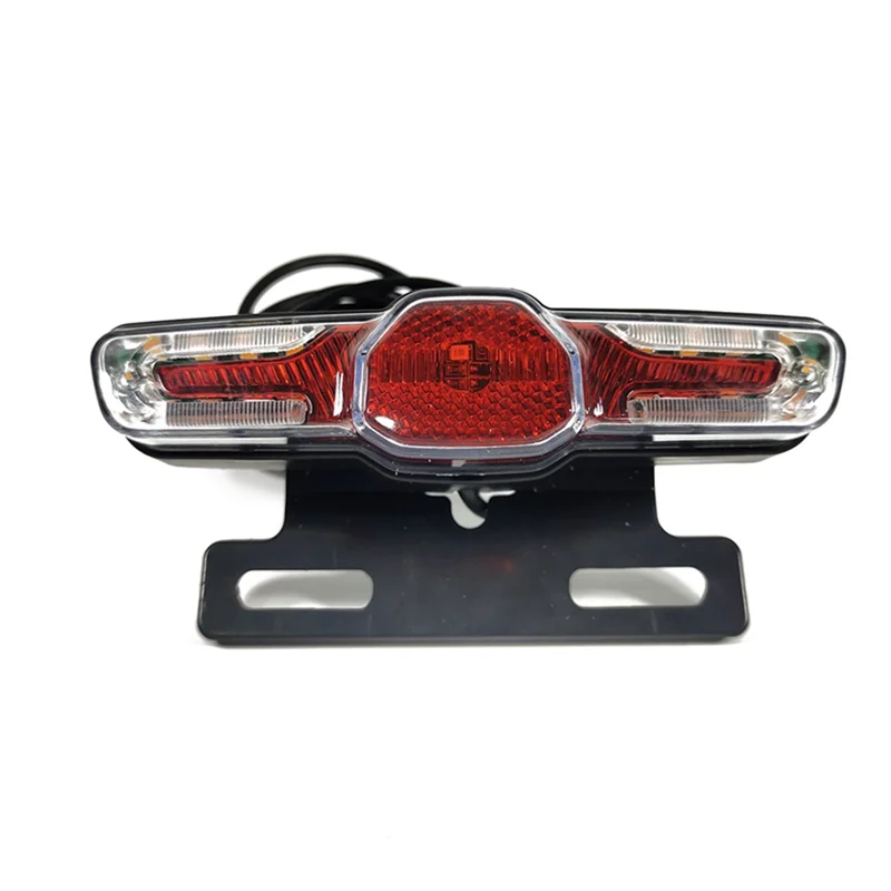 Electric Bicycle Tail Light with Turn Signal and Brake Light Compatible with 12-80V Brake Light for