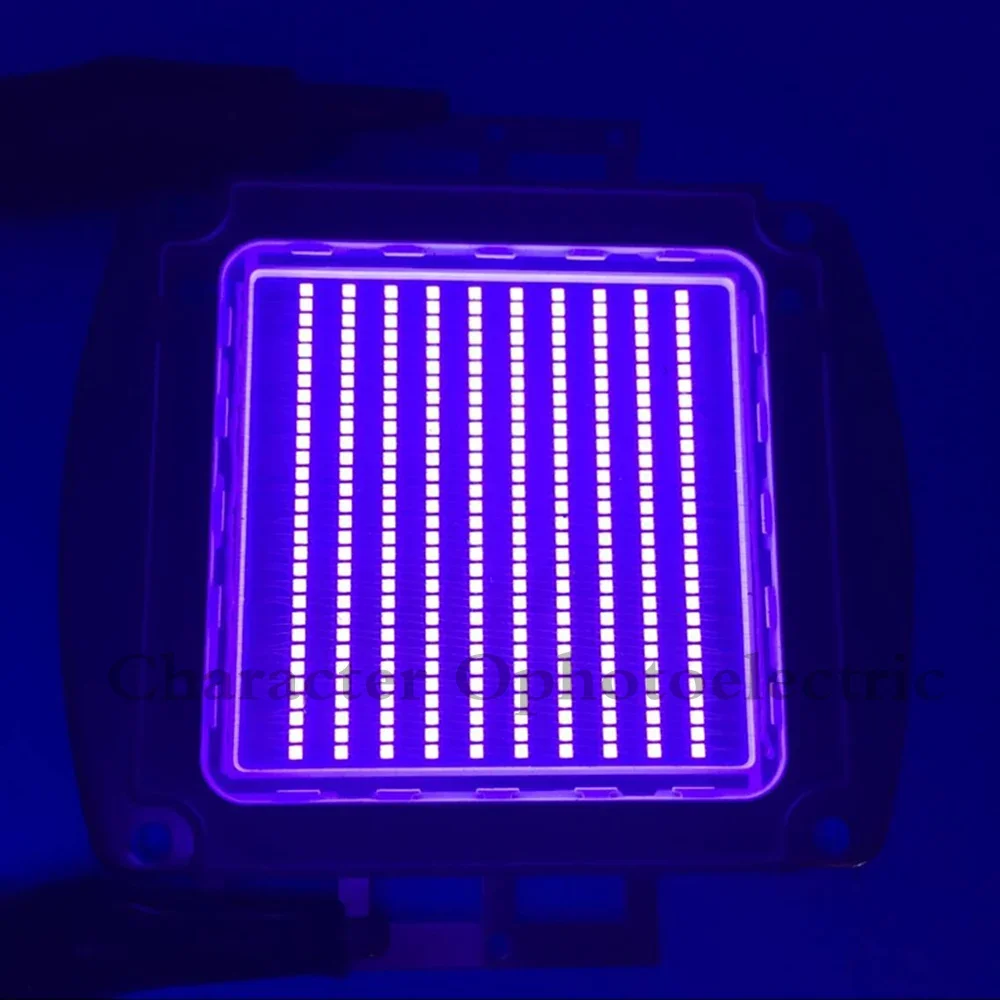 High Power LED Chip UV LED 365nm 370nm 380nm 395nm Light 100W 150W 200W Ultraviolet LED for Nail Dryer Currency Identificatio