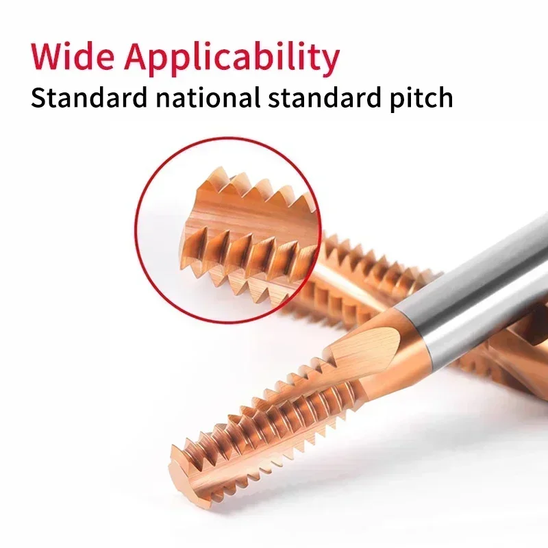Chowmaster 1/3/Full Thread Milling Cutter Carbide Coated Thead Router Bit for Steel CNC Tools P0.5 P0.6 P0.7 P0.8 P1 P2 P3