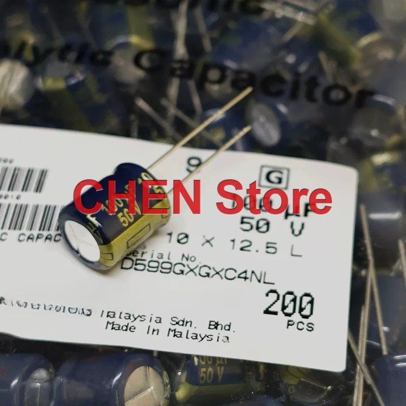 50個-ロット-純正マツシタ-fc-50v100uf-10x125mm-105c-50v-100uf-電解コンデンサ-送料無料
