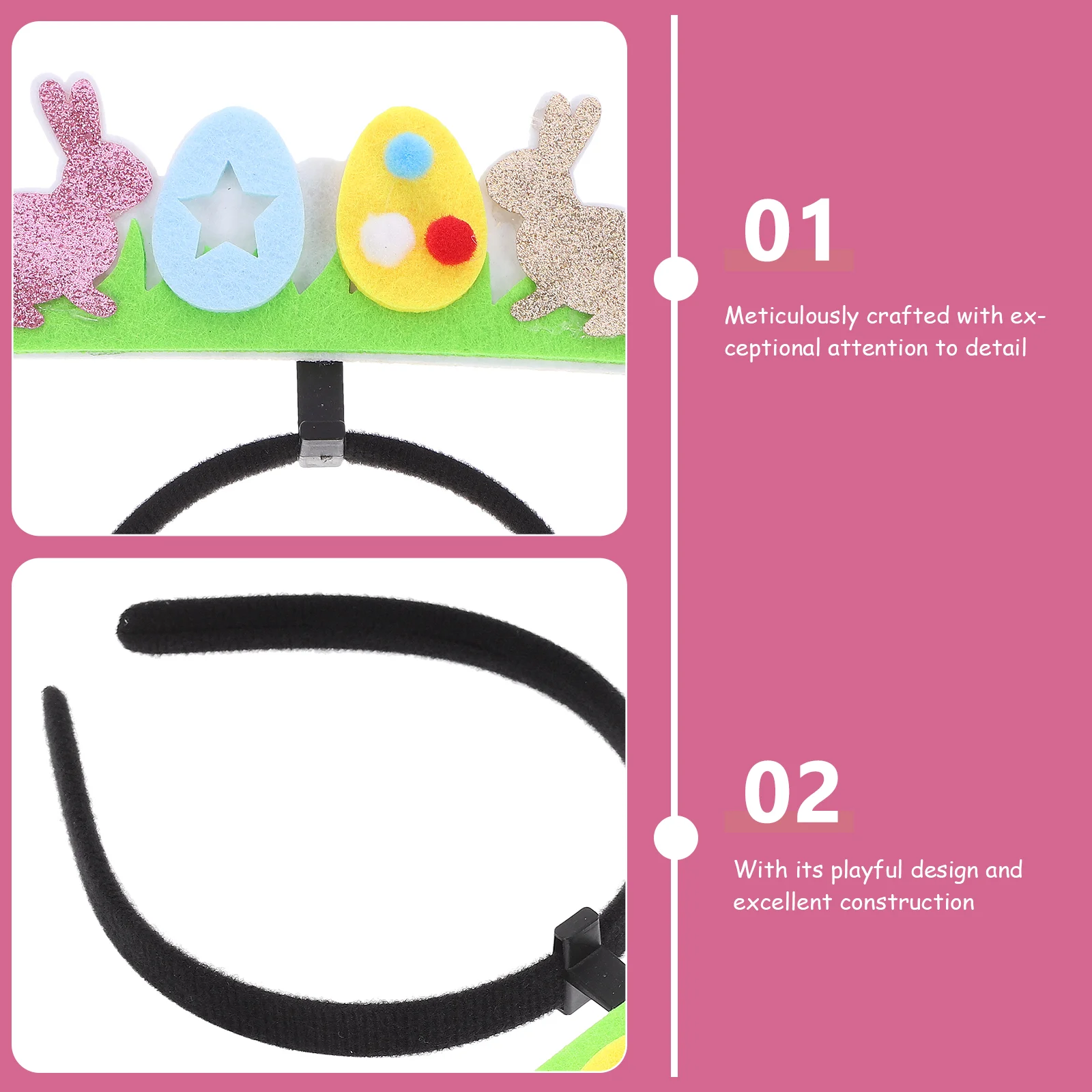 Ostern Kopfschmuck Party Stirnband Make-up Prom Kopfschmuck Haarreifen Kunststoff Cartoon Miss