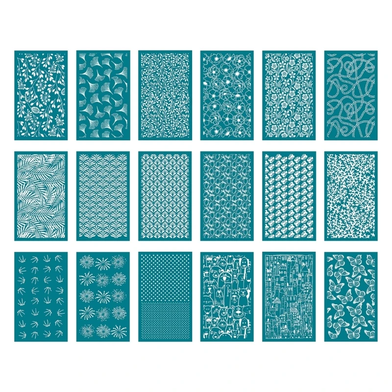 Silk Screen Stencils for Polymers Clay 3.5x6inch Reusable Silkscreens Print Kits