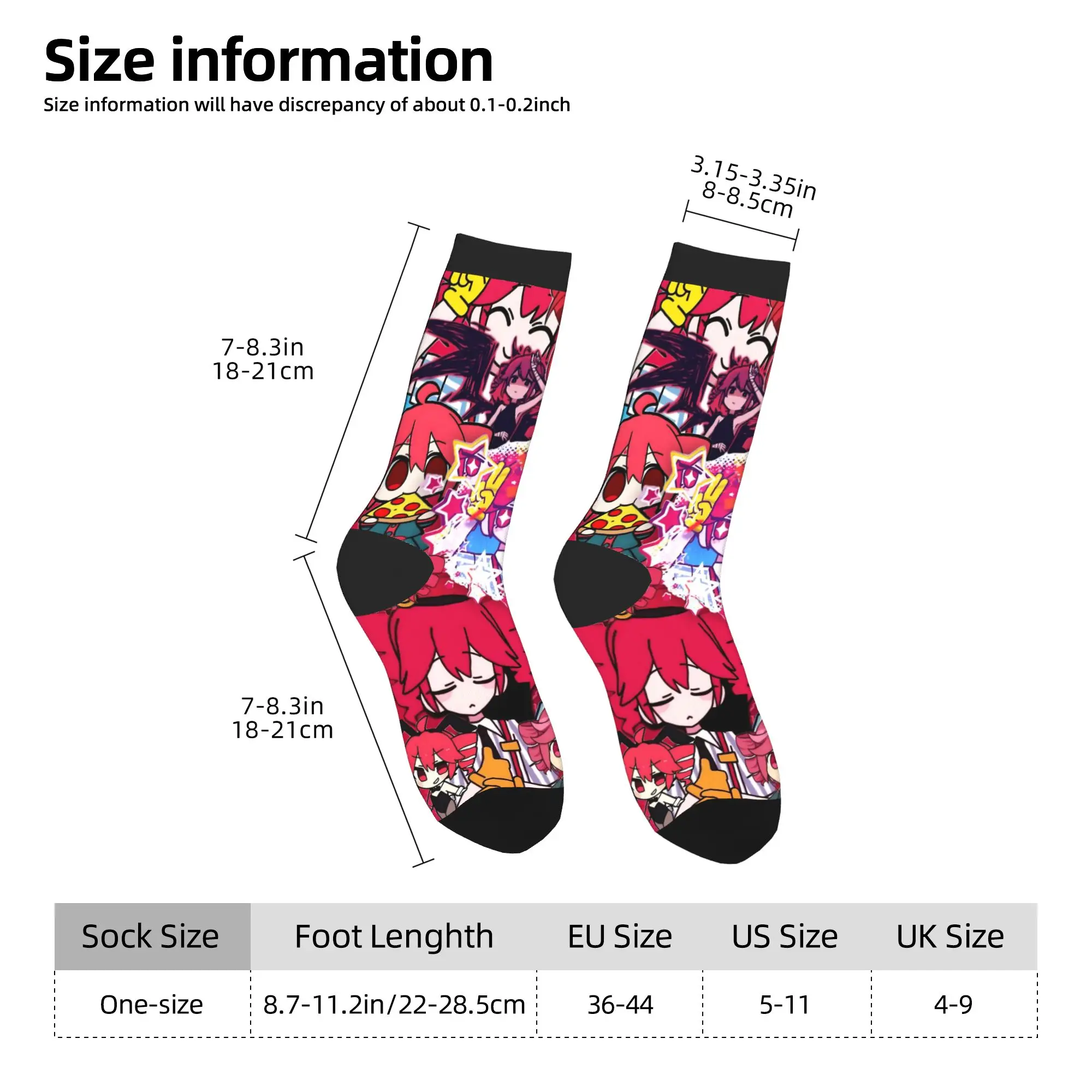 Lindas medias Kasane Teto, calcetines de moda con diseño Popular de cantante Virtual, calcetines antideslizantes de otoño, calcetines de calidad para ciclismo para parejas