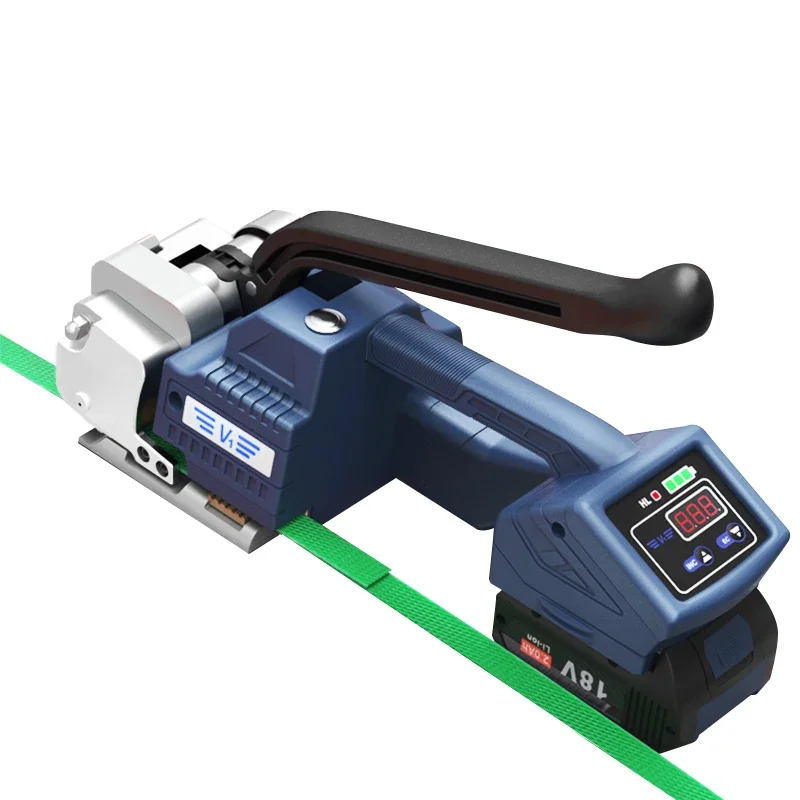 

Leather Portable Electric Fully Automatic Wrapping Tool Pet/pp Belt Plastic Strap Band Battery Strapping Machine