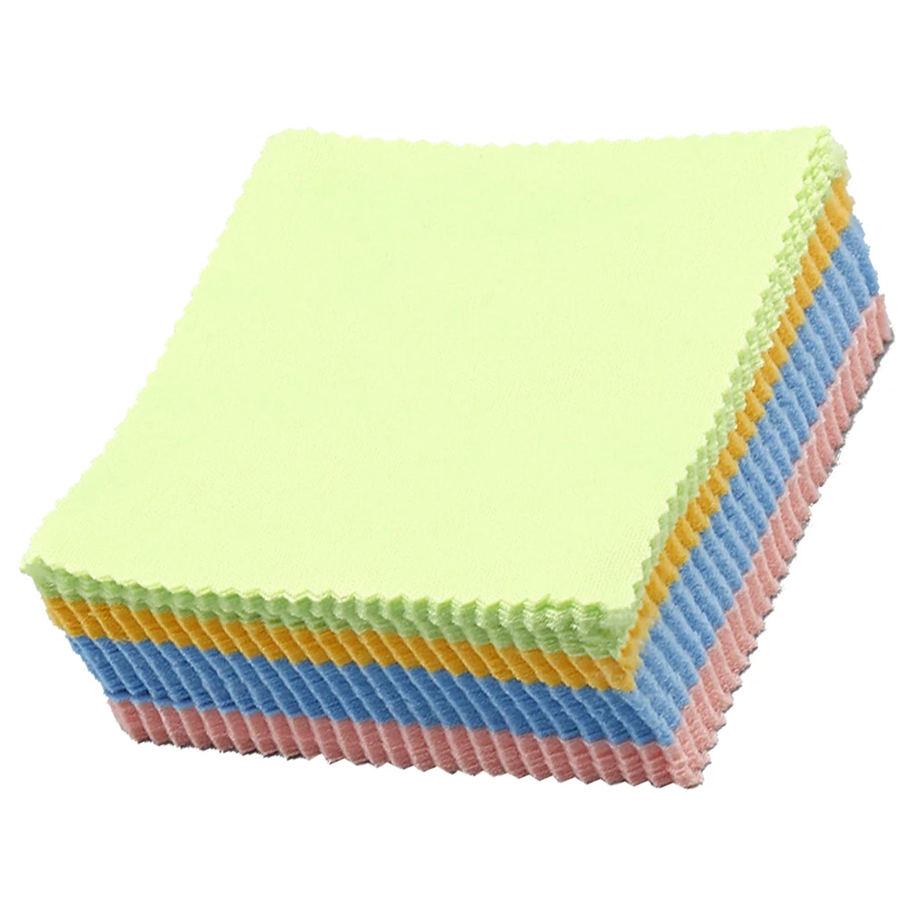

100pcs Glasses Cleaning Cloths Smudge Remover Microfiber Wipes Scratch-Free For Phones Camera Lenses Jewelry Glass Surfaces