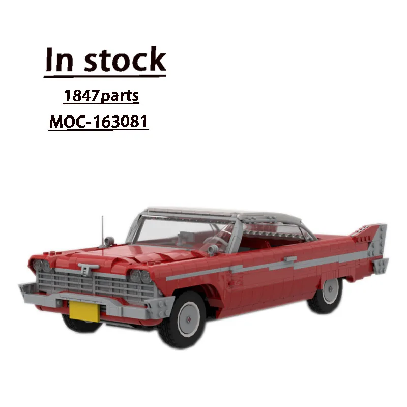 

MOC-163081 Classic Red New Sports Car Building Block Model 1847 Parts MOC Creative Kids Adult Birthday Building Blocks Toy Gift