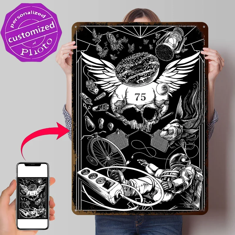Patient 75 3D Texture Printed Poster Custom Vintage Metal Tin Plate Sign for Wall Art Decoration Living Room Decor Men Man Cave