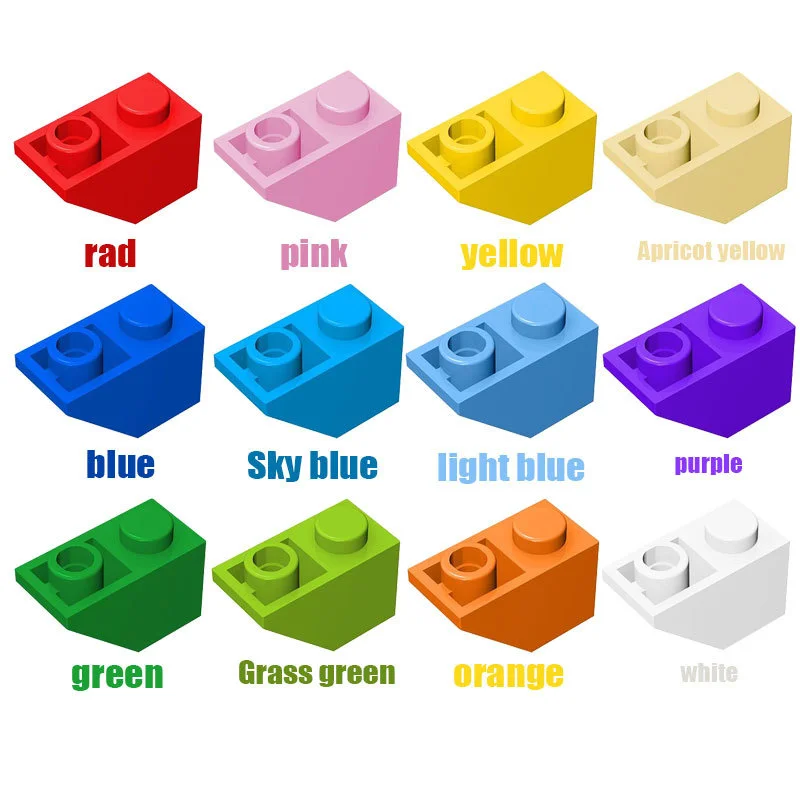 MOC 100PCS Puzzle Particle 3665 Inverted 45 2x1 Building Blocks Kit Slope House Castle Bricks Educational Toy Gift Dropshipping