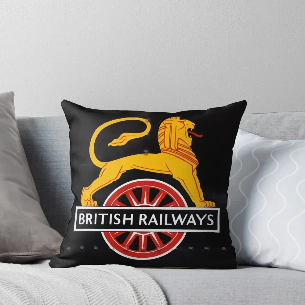 

British Railways Lion logo Throw Pillow Decorative Cushions For Living Room Embroidered Cushion Cover pillow