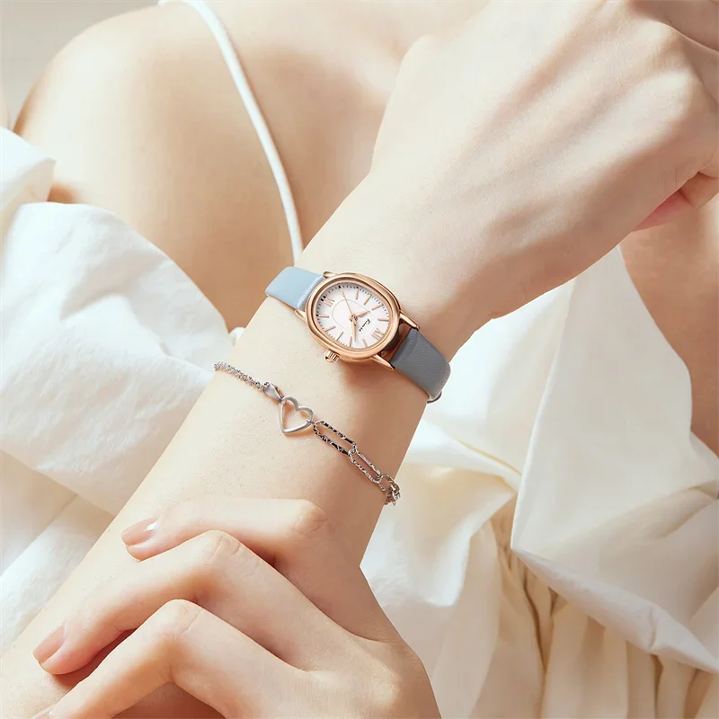 KIMIO-reloj ovalado de alta calidad para mujer, pulsera de cuarzo, movimiento japonés, regalos