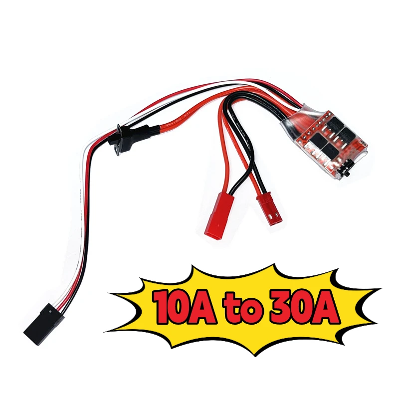10A 15A 20A 30A وحدة ESC ثنائية الاتجاه مع فرامل، للأمام/الخلف، مدخل PPM، متوافق مع 2S LiPo، Mini ESC