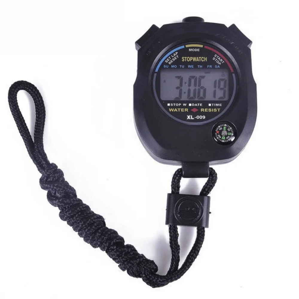 Accurate Waterproof Digital Stopwatch Handheld Professional with Wristband LCD Sports Stopwatch Electronic Chronograph Stopwatch
