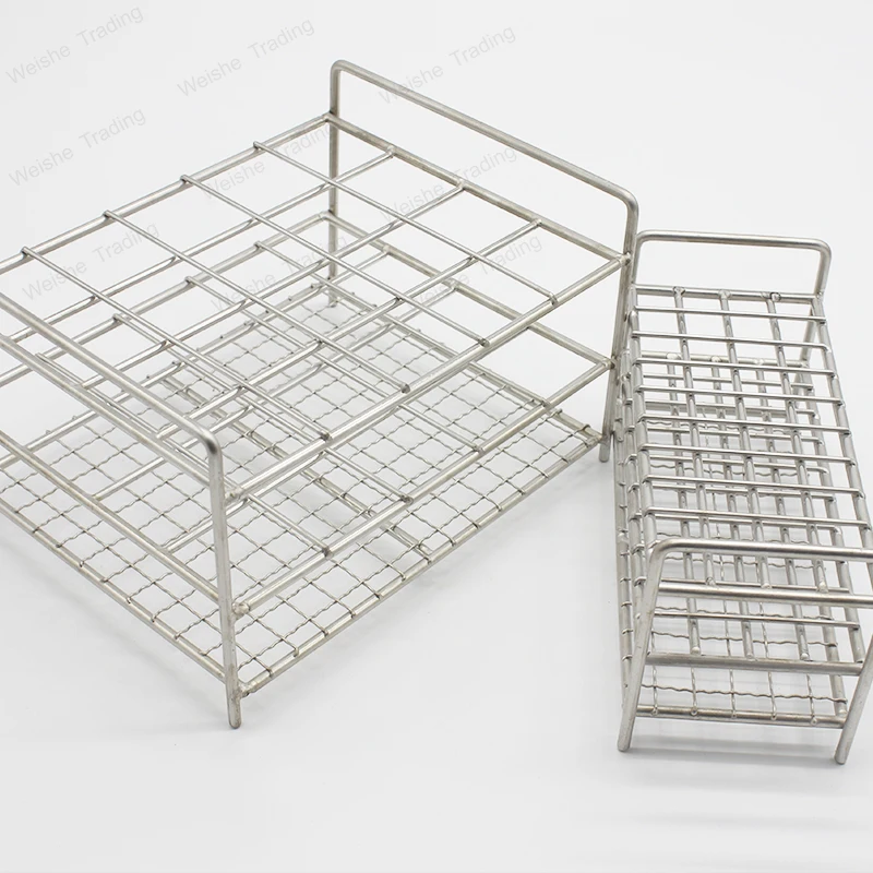 

1PCS Lab Stainless Steel Wire 40 holes or 50holes Centritube Tube Holder Test Tube Rack for DIA 13/16/17/19/21/26/30/32mm Tubes