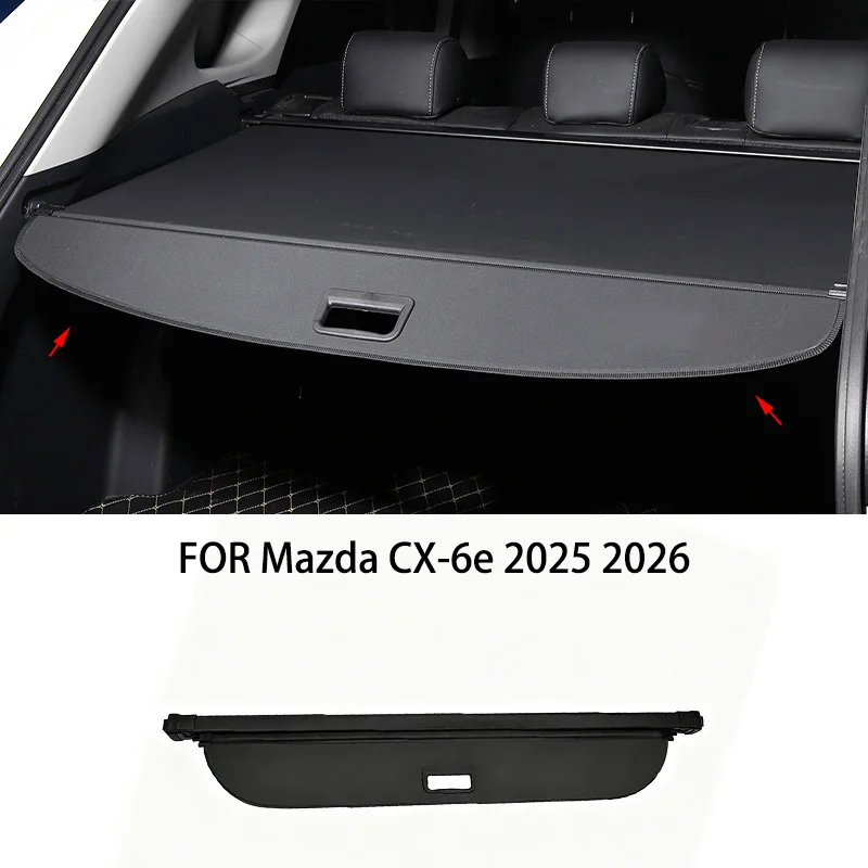 Car accessories FIT For Mazda CX-6e 2025 2026 Black Rear Cargo Cover Privacy Trunk Screen Security Shield Shade