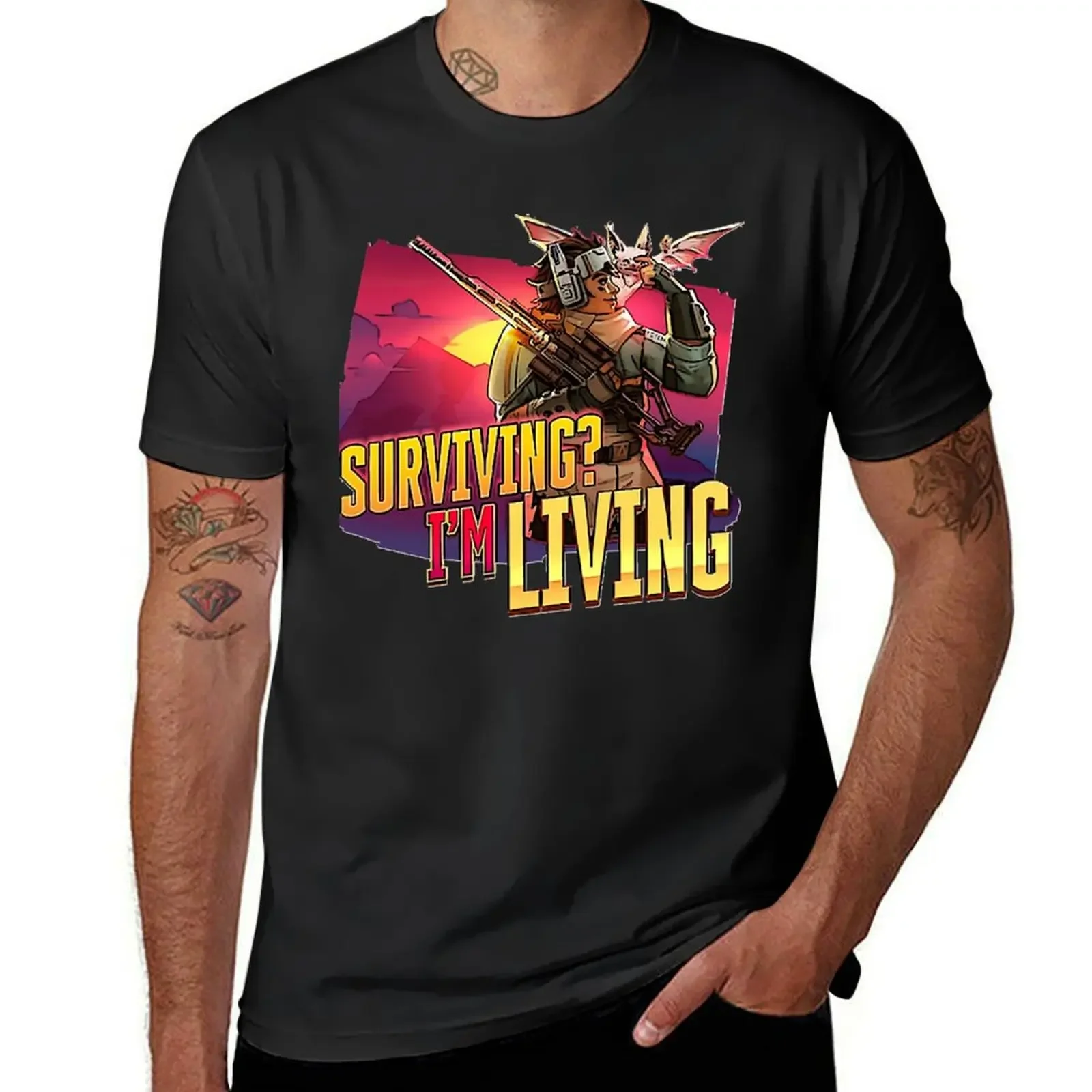 

Apex-Legends-Holospray-Vantage-Surviving-I'm-Living-Classic- T-Shirt Louboutins T-shirts man blue lock shirts men
