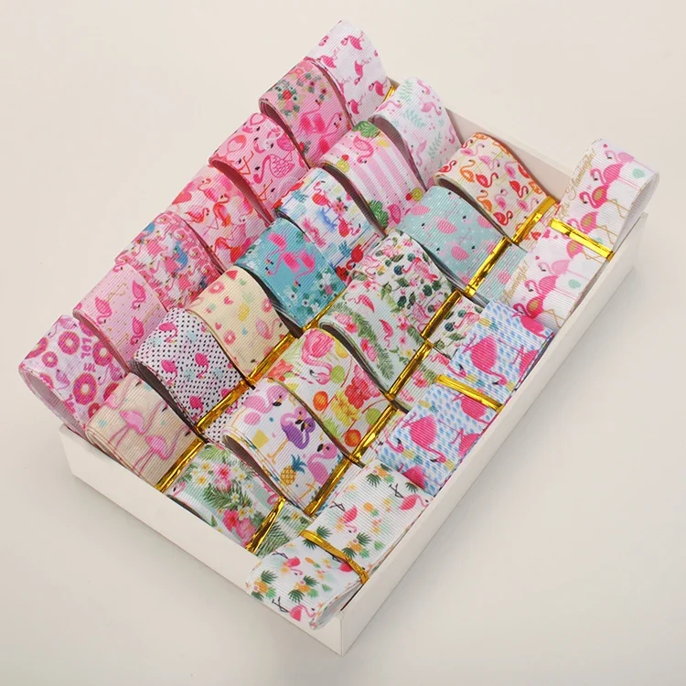 

22/25mm cartoon NEW mixed 5/10/20styles Flaming bird ribbon, each 1yard Ribbon Random Set