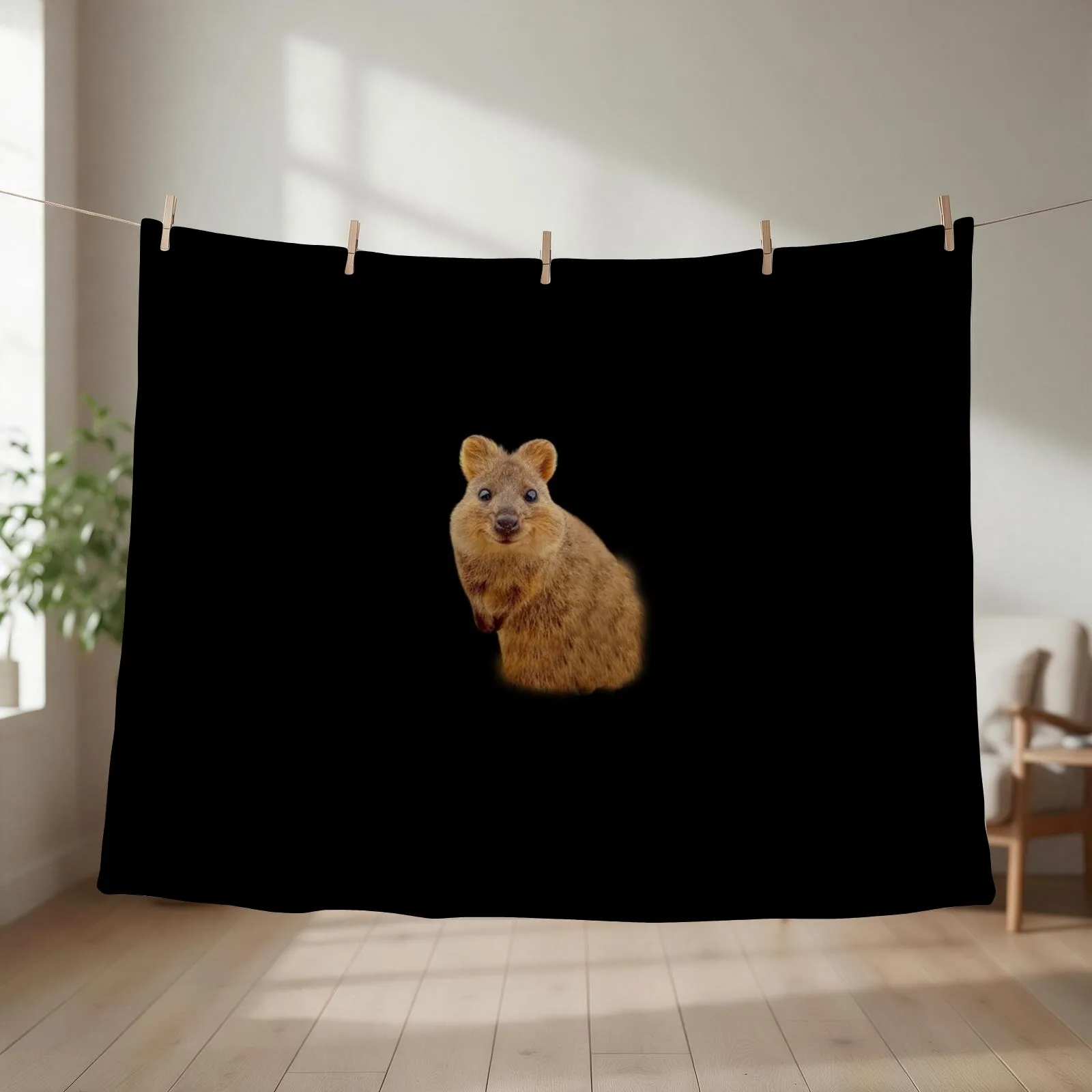 quokka Throw Blanket couch cozy soft plush fuzzy picnic outdoor blanket