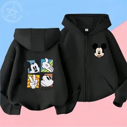 Disney Mickey Harajuku felpa con cappuccio per bambini per 3-14 anni autunno Street Fashion Boys felpa con cerniera sport all'aria aperta Pullove