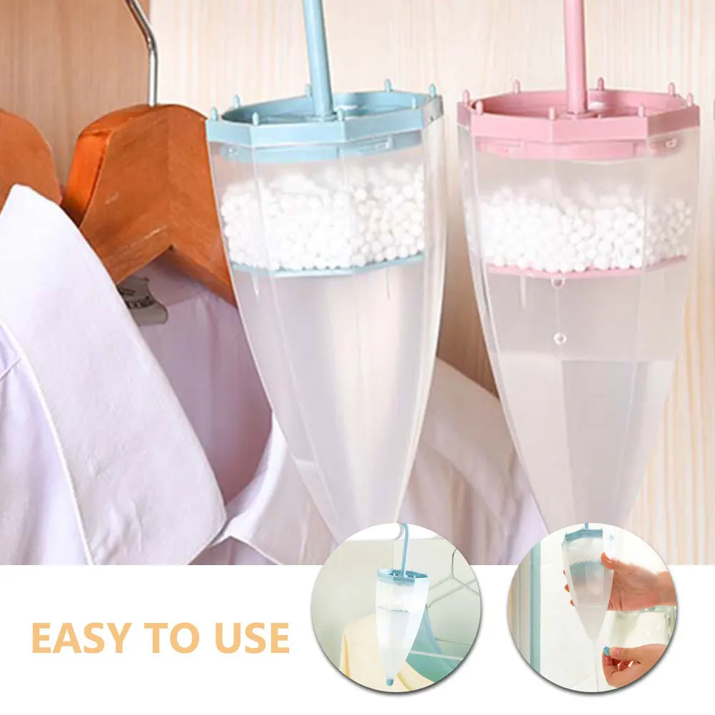 

2Pcs Hanging Moisture Removing Box for Home and Closet Humidity Control with Reusable Dehumidifiers and Absorbent Silicone