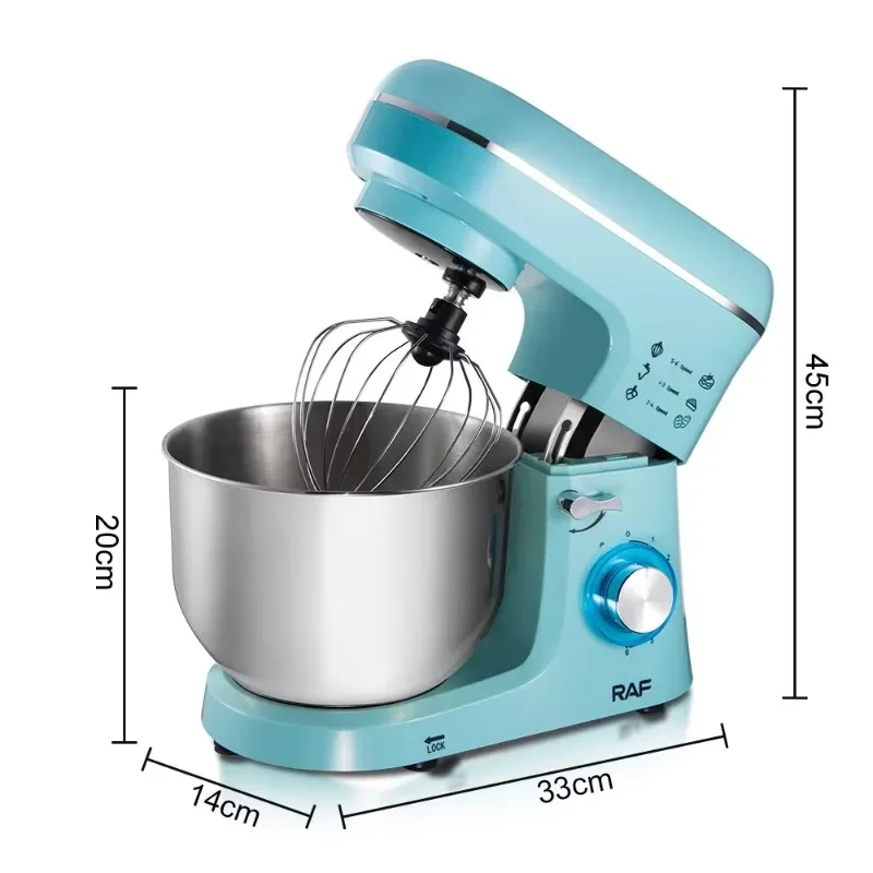 Multifunctional 6.8 liters Kitchen Vertical Cake Mixer Baking Dough Kneader Bread Dough Vertical Baked Food Mixer