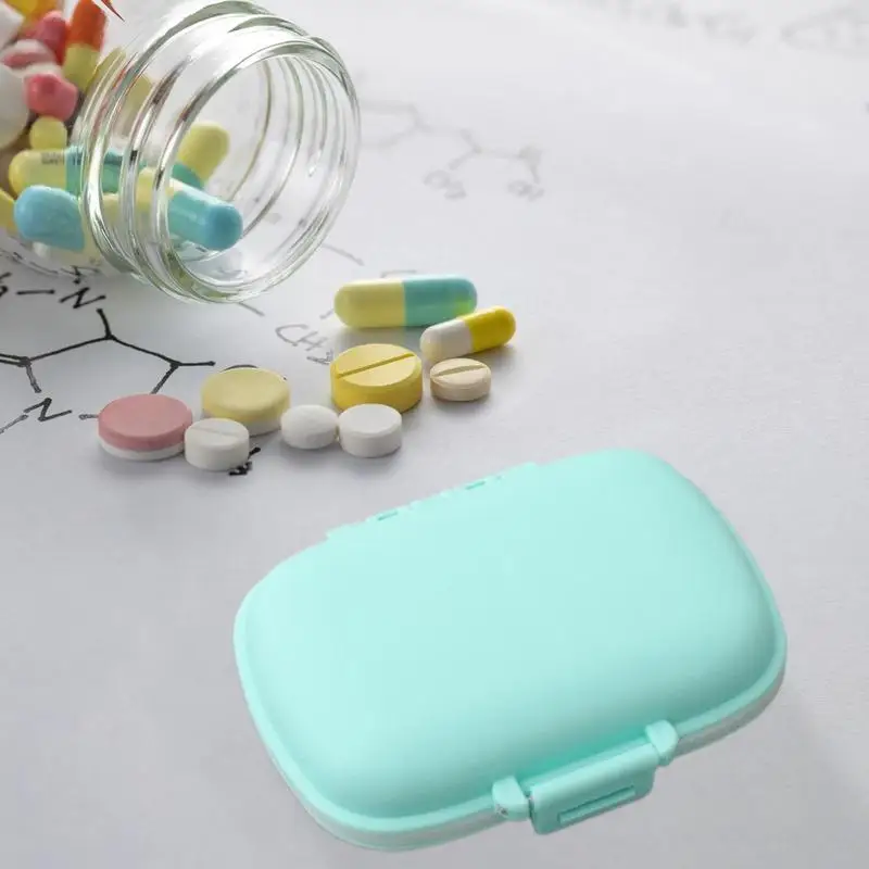 Pill Container Portable Pill Travel Case Travel Size Containers 8-Compartments Daily Pill Box Organizer For Cod Liver Oil