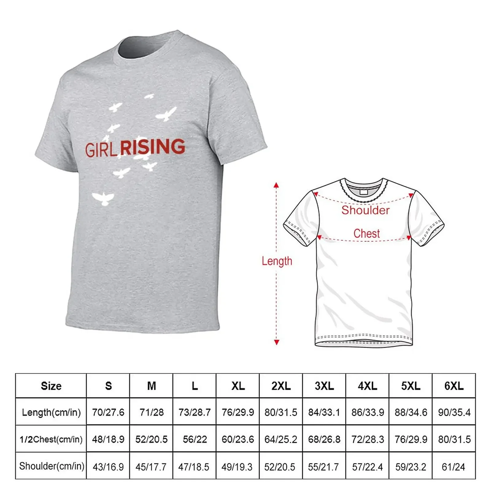 Girl Rising T-Shirt Blouse customs design your own summer top heavyweight t shirts for men