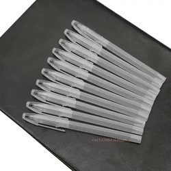 10 Gel Case Ballpoint Pen Transparent Handle Shell Cover Simple Style Minimal Handle Cover Shell Without Refill