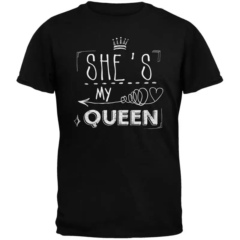 

She's My Queen Black Adult T Shirt