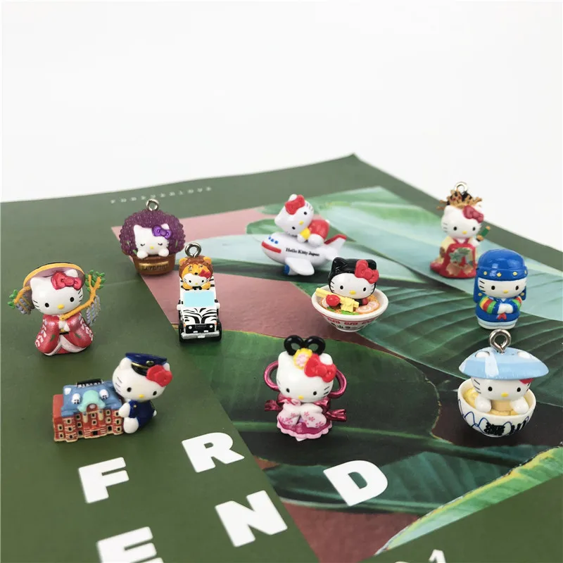 Mini Hello Kitty Cat Christmas Animal Action Figure Anime Figures Toy Hobbies Figurine Cartoon 2-3cm Sanrio Collectible Gift