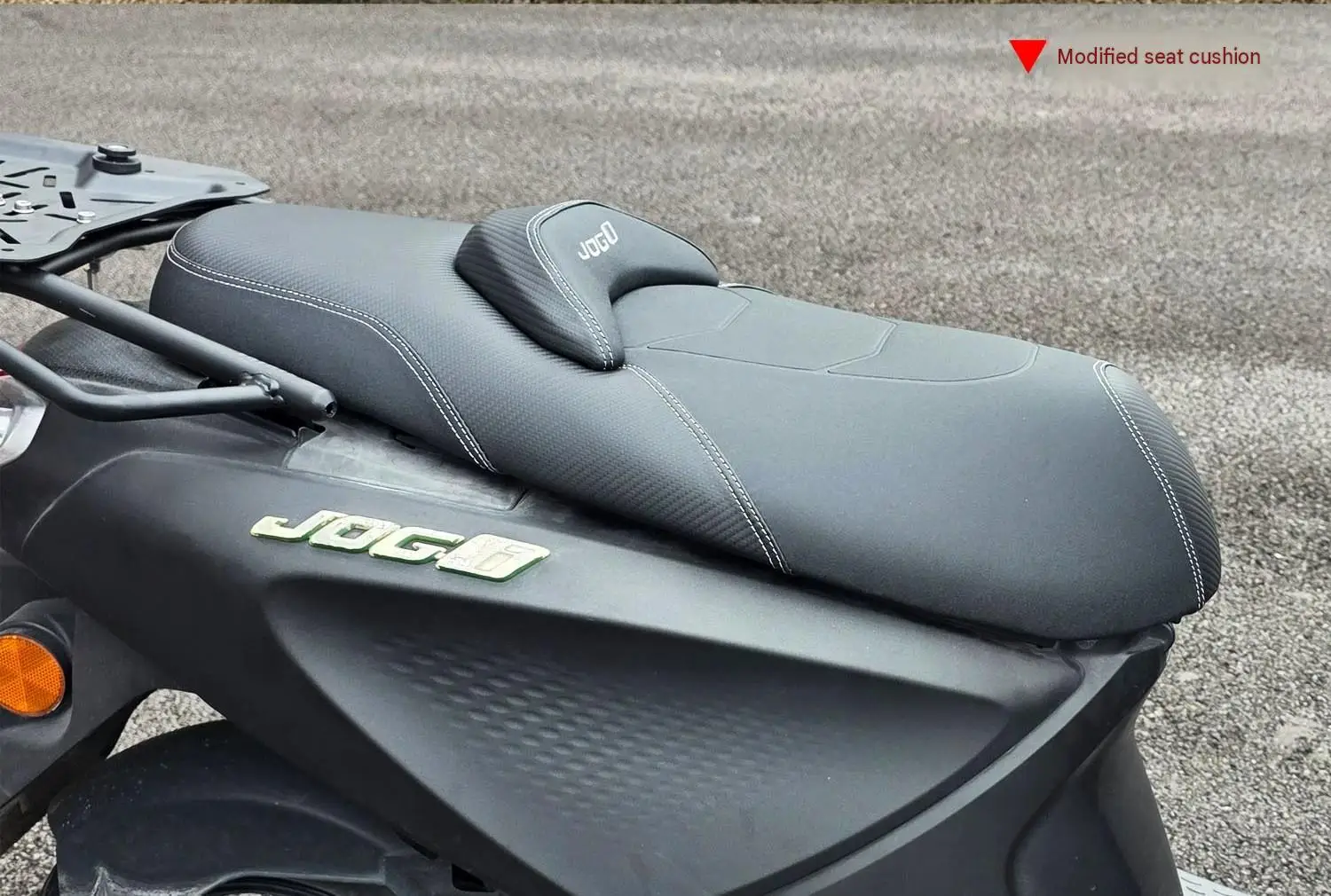 For Seat assembly for Qiaoge i125 (ZY125T-16); features a lowered seat height and rear lumbar support.