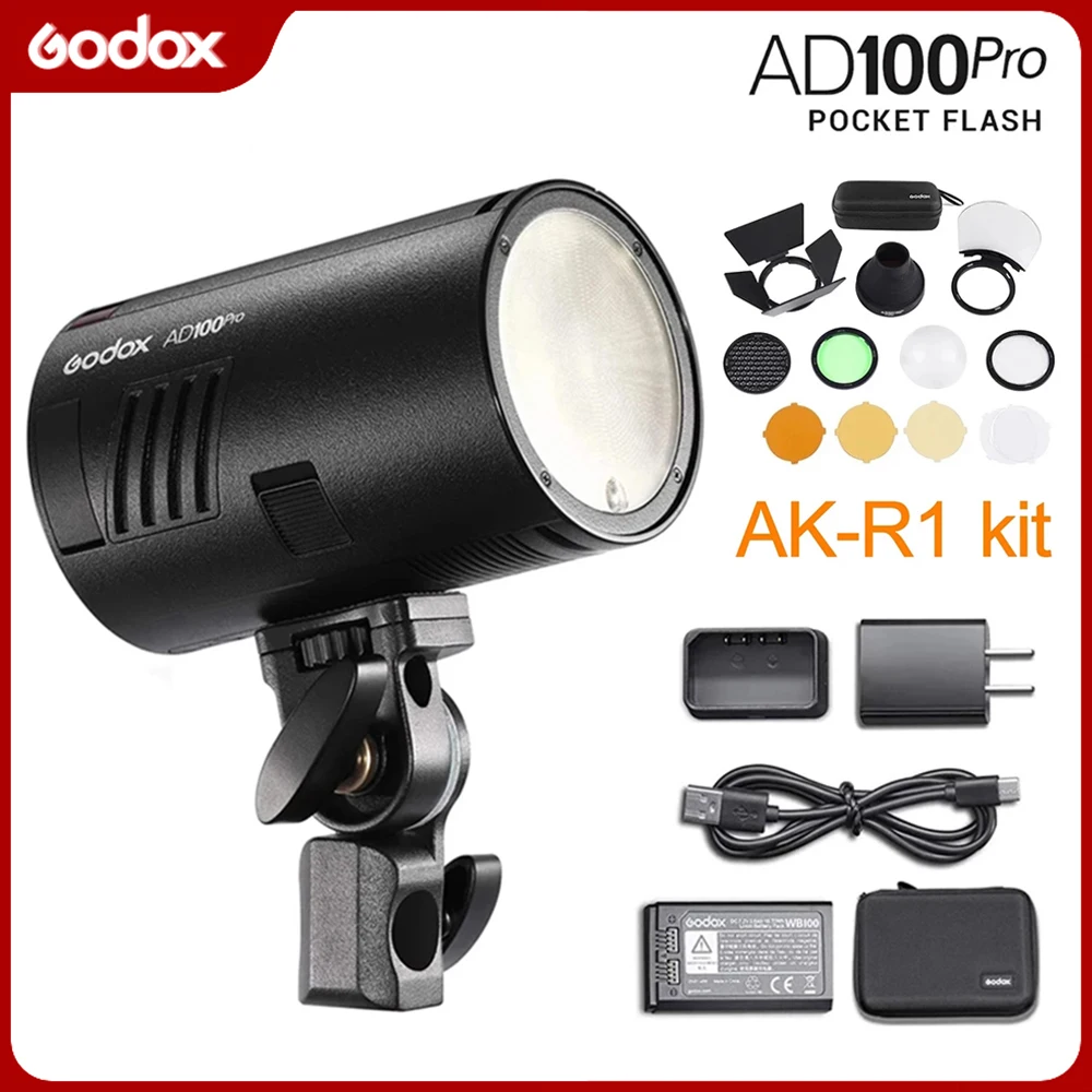 

Godox AD100pro 100Ws Outdoor Flash Speedlight 2.4G Wireless X AD100 PRO Pocket Flash For Sony Nikon Canon Fujifilm