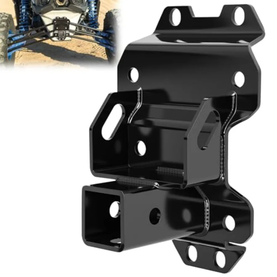 

2-дюймовое заднее тягово-сцепное устройство для прицепа без сверления, совместимое с Can-Am Maverick X3 Max 2022-2025, черное, из высокопрочной стали